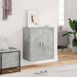 Berkfield Home Shoe Cabinet Concrete Grey 60x35x70 cm Engineered Wood - Size: 60 x 35 x 70 cm - thumbnail 1