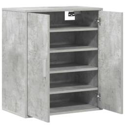 Berkfield Home Shoe Cabinet Concrete Grey 60x35x70 cm Engineered Wood - Size: 60 x 35 x 70 cm - thumbnail 7
