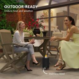 Wyld Haus Balatti Small Black Stainless Steel Tabletop Smokeless Fire Pit - thumbnail 7