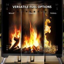 Wyld Haus Balatti Small Black Stainless Steel Tabletop Smokeless Fire Pit - thumbnail 5