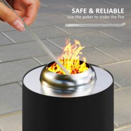 Wyld Haus Balatti Small Black Stainless Steel Tabletop Smokeless Fire Pit - thumbnail 6