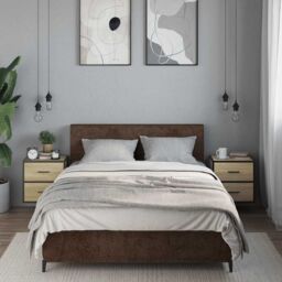 Berkfield Home Wall-mounted Bedside Cabinets 2 pcs Sonoma Oak 40x31x39.5 cm in Brown - thumbnail 3