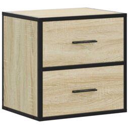 Berkfield Home Wall-mounted Bedside Cabinets 2 pcs Sonoma Oak 40x31x39.5 cm in Brown - thumbnail 6