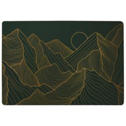 Benjamin Tate Design Golden Mountain Line Art Designer Rug in Natural - Size: Large - thumbnail 1