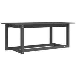 Berkfield Home Coffee Table Grey 110x55x45 cm Solid Wood Pine - Size: 110 x 55 x 45 cm