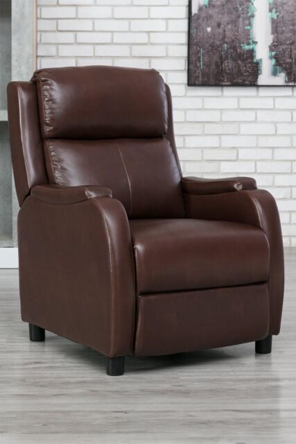 More4Homes Churwell Bonded Leather Pushback Recliner Armchair Sofa Cinema Chair in Brown - image 1