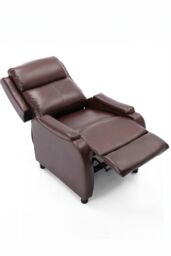 More4Homes Churwell Bonded Leather Pushback Recliner Armchair Sofa Cinema Chair in Brown - thumbnail 4