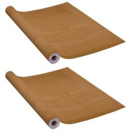 Berkfield Home Self-adhesive Door Films 2 pcs Light Oak 210x90 cm PVC in Brown