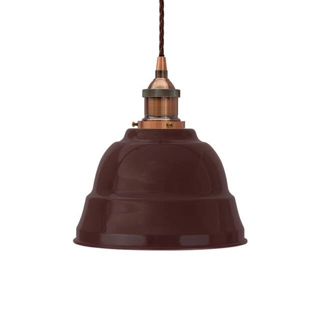 SE Home Burgundy Red Lincoln Pendant Light - Antique Copper - Brown Twisted - image 1