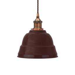 SE Home Burgundy Red Lincoln Pendant Light - Antique Copper - Brown Twisted