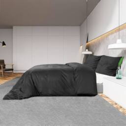 Berkfield Home Elegant Duvet Cover Set Black 140x200 cm Light-weight Microfiber - thumbnail 4