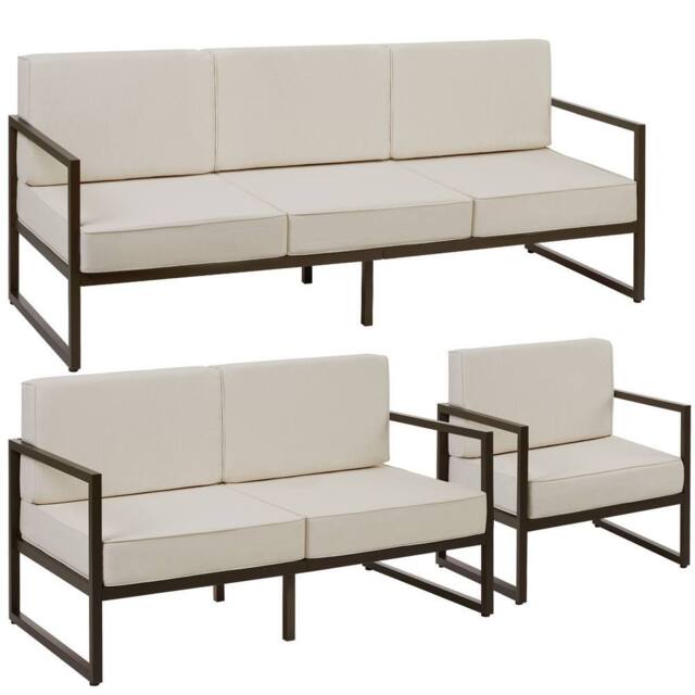 tectake Garden Furniture Comosa in Brown - Size: 6 Person - image 1
