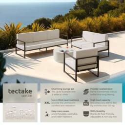 tectake Garden Furniture Comosa in Brown - Size: 6 Person - thumbnail 2