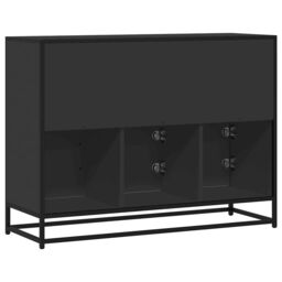 Berkfield Home Sideboard Black 100x35x76 cm Engineered Wood - Size: 100 x 35 x 76 cm - thumbnail 6