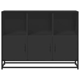 Berkfield Home Sideboard Black 100x35x76 cm Engineered Wood - Size: 100 x 35 x 76 cm - thumbnail 4
