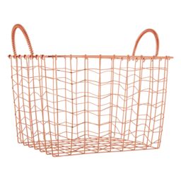 Orsina Stylish Wavy Grid Recatngular Wire Basket, Functional Wireframe Basket For Kitchen, High Quality Basket in Gold - thumbnail 4