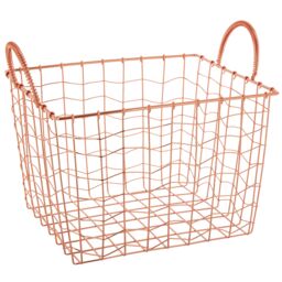 Orsina Stylish Wavy Grid Recatngular Wire Basket, Functional Wireframe Basket For Kitchen, High Quality Basket in Gold - thumbnail 3