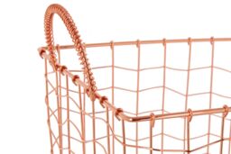 Orsina Stylish Wavy Grid Recatngular Wire Basket, Functional Wireframe Basket For Kitchen, High Quality Basket in Gold - thumbnail 6