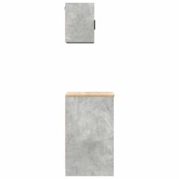 Berkfield Home Garage Cabinets 2 pcs Concrete Grey Engineered Wood - thumbnail 9