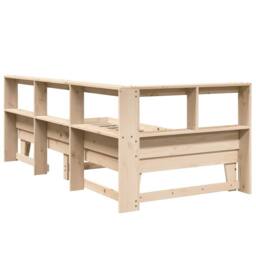 Berkfield Home Bookcase Bed without Mattress 90x190cm Solid Wood Pine in Brown - Size: 90x190 cm - thumbnail 7