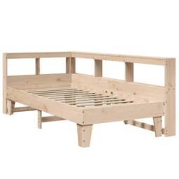 Berkfield Home Bookcase Bed without Mattress 90x190cm Solid Wood Pine in Brown - Size: 90x190 cm - thumbnail 3