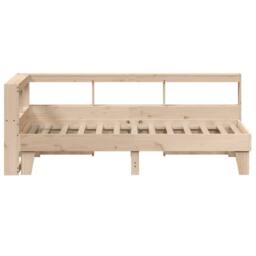 Berkfield Home Bookcase Bed without Mattress 90x190cm Solid Wood Pine in Brown - Size: 90x190 cm - thumbnail 6