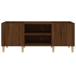 Berkfield Home Record Cabinet Brown Oak 121x38x48 cm Engineered Wood - Size: 121 x 38 x 48 cm - thumbnail 5