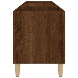 Berkfield Home Record Cabinet Brown Oak 121x38x48 cm Engineered Wood - Size: 121 x 38 x 48 cm - thumbnail 6