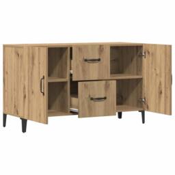 Berkfield Home Sideboard Artisan Oak 100x36x60 cm Engineered Wood in Brown - Size: 100 x 36 x 60 cm - thumbnail 4