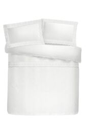 Serene 'Renaissance' Scallop Lace Embellished Duvet Cover Set in White - Size: Double - thumbnail 4