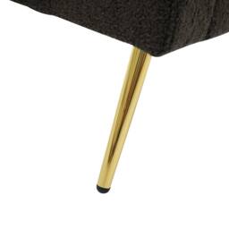 BTM Sofa Bed, 3 Adjustable Angles, Gold Legs, Cushions, Storage Pockets in Grey - Size: A - thumbnail 9