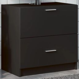 Berkfield Home Sink Cabinet Black 59x37x59 cm Engineered Wood - Size: 59 x 37 x 59 cm - thumbnail 1