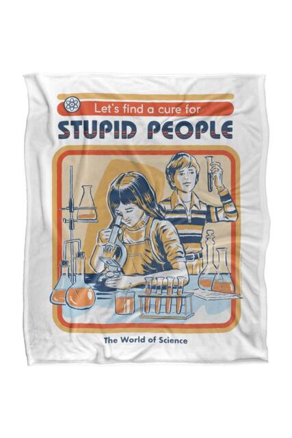Steven Rhodes A Cure For Stupid People Silky Super Soft Throw Blanket - Size: Small - image 1