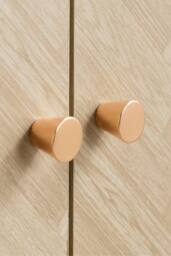 Birlea Herringford 2 Door Sideboard Storage Cabinet Oak Parquet Design in Light Oak - thumbnail 5