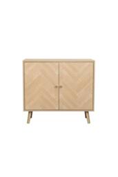 Birlea Herringford 2 Door Sideboard Storage Cabinet Oak Parquet Design in Light Oak - thumbnail 7