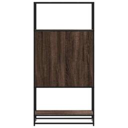 Berkfield Home Highboard Brown Oak 68x35x139 cm Engineered Wood & Metal - Size: 68 x 35 x 139 cm - thumbnail 4