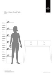 Orsina Allure Lure 4 Drawers Console Table in Silver - thumbnail 5