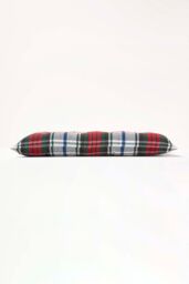 Homescapes Seat Pad Luxury Cotton Macduff Tartan Indoor Outdoor Garden Cushion, 40cm in Red - thumbnail 5