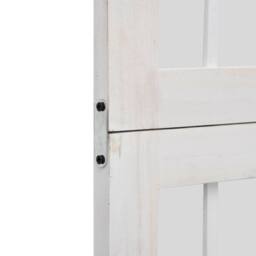 Berkfield Home Room Divider 6 Panels White Solid Wood Paulownia - thumbnail 6