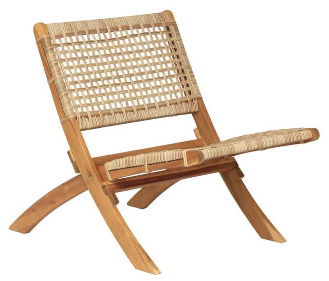 Nordlys Indoor Outdoor Armchair in Solid Acacia Wood & Rope in Brown