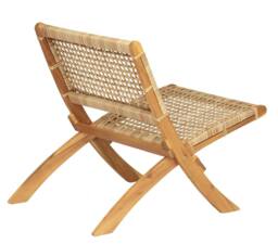 Nordlys Indoor Outdoor Armchair in Solid Acacia Wood & Rope in Brown - thumbnail 6