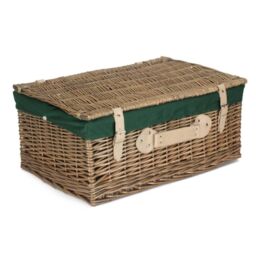 Red Hamper 55cm Antique Wash Hamper with Lining in Green - thumbnail 2