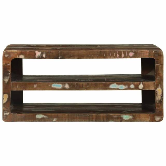 Berkfield Home TV Cabinet 80x32x36 cm Solid Wood Reclaimed in Brown - Size: 80 x 32 x 36 cm - image 1