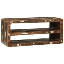 Berkfield Home TV Cabinet 80x32x36 cm Solid Wood Reclaimed in Brown - Size: 80 x 32 x 36 cm - thumbnail 3