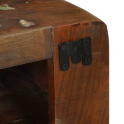 Berkfield Home TV Cabinet 80x32x36 cm Solid Wood Reclaimed in Brown - Size: 80 x 32 x 36 cm - thumbnail 9