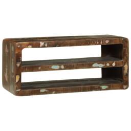 Berkfield Home TV Cabinet 80x32x36 cm Solid Wood Reclaimed in Brown - Size: 80 x 32 x 36 cm - thumbnail 7