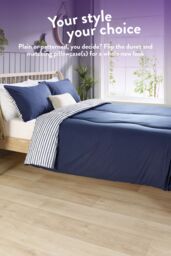 Slumberdown Coverless Comfort Printed Stripe Navy 10.5 Tog Duvet - Size: King - thumbnail 3