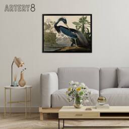 "Artery8 Audubon Birds Louisiana Heron Framed Canvas Wall Art Print - Size: W18"" x H24""" - thumbnail 3