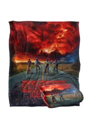 Stranger Things Mind Flayer Officially Licensed Silky Touch Super Soft Throw Blanket 152 x 127 cm in White - thumbnail 2