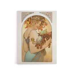 "Artery8 Woman With Fruit Art Nouveau France Canvas Wall Art Print Mucha - Size: W18"" x H24""" - thumbnail 1